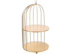Organizador de maquillaje Yarnow en hierro dorado, duradero y moderno, para guardar cosméticos y accesorios de belleza.
