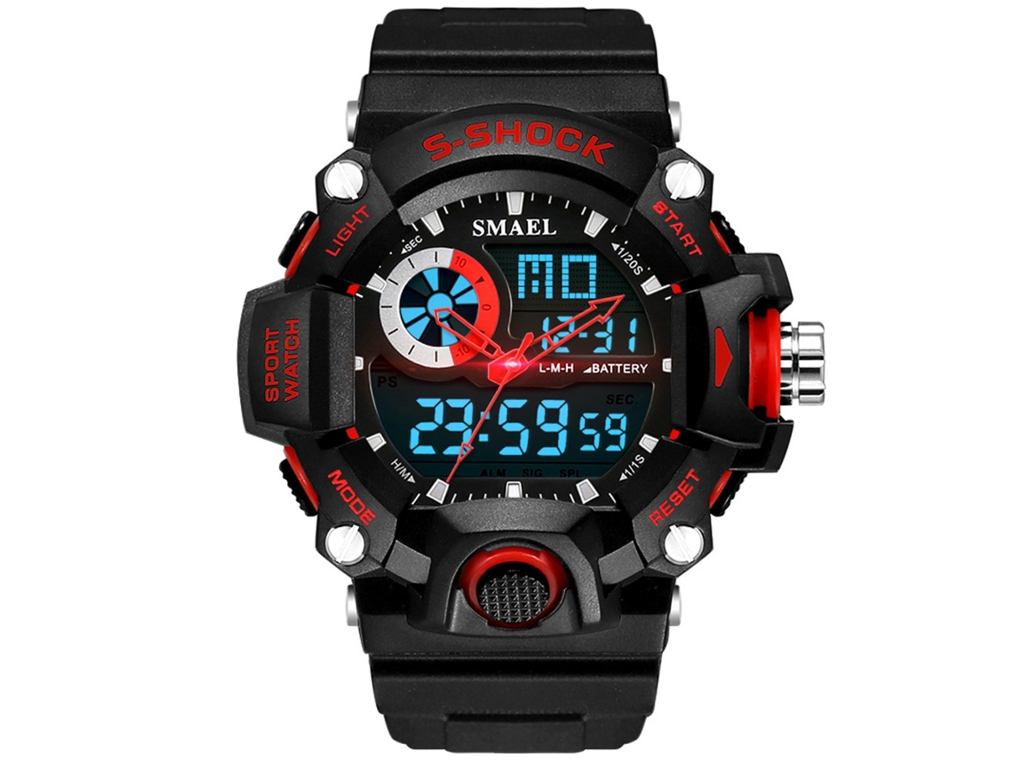Reloj Deportivo Electrónico Para Niños/adolescentes, Resistente Al Agua Hasta 50 M, Led Rojo.