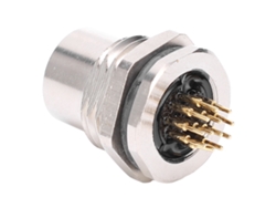 Omni-conector De Metal Jack Socket De Panel 12 Pines Ip67 Impermeable M12‑f1‑s12 Para Soldadura