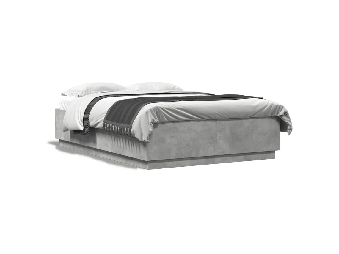 Maison Exclusive - Estructura De Cama Madera De Ingeniería Gris Hormigón 160x200cm