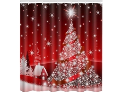 2026-cortina De Ducha Navideña, Decoración Baño Hogar Navidad 180x180 Cm, Poliéster Resistente, Lavable A Máquina