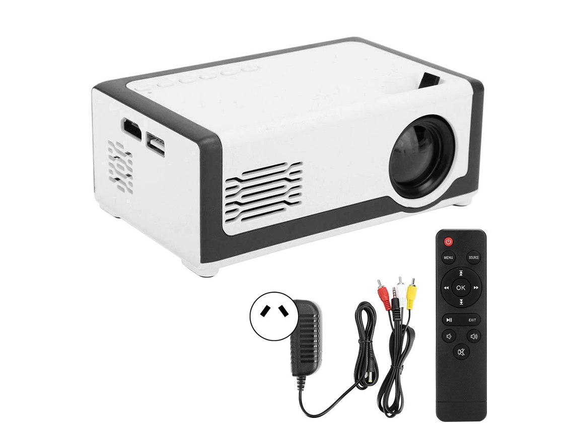 Miniproyector LED portátil 1080p HD compatible con HDMI