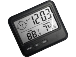 Higrómetro Y Medidor De Humedad De Ambiente, Reloj Digital, Temperatura Del Hogar Y De La Oficina