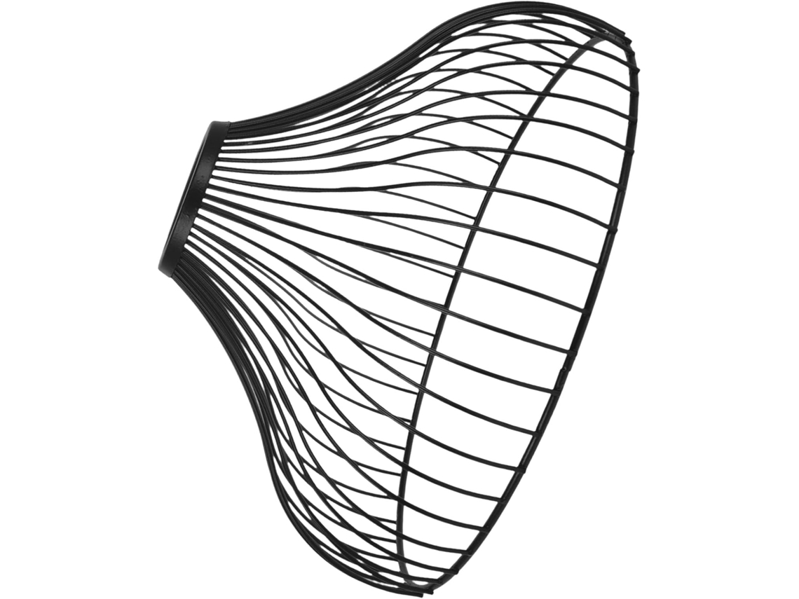 Bombilla Metálica De 195x115 Mm, Diseño Moderno En Color Negro.
