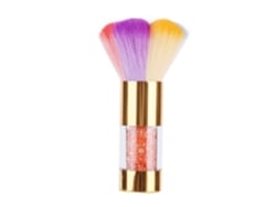 Pincel para pó Rebe-Nail com cabo de strass laranja