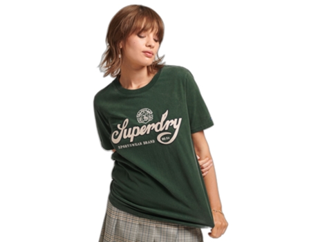 Camiseta de Mujer SUPERDRY Verde (XS)