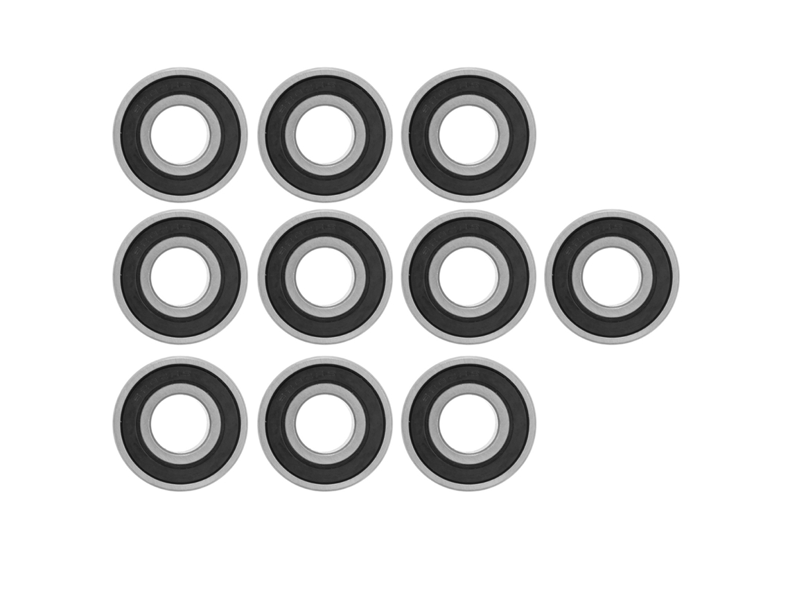 10 Peças De Rolamento De Bola De Groove Profundo 6202-rs Aço Preto 15mm