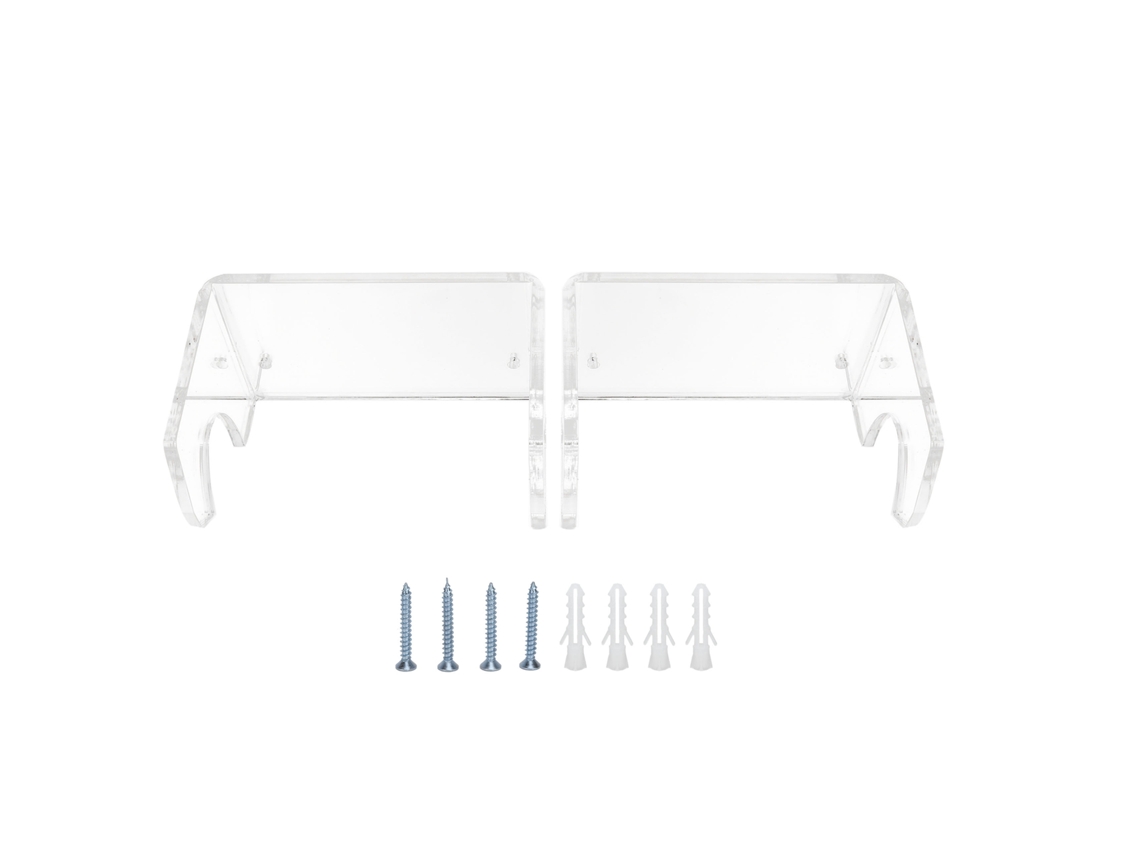 2 Soportes De Pared Para Longboard/monopatín En Acrílico Transparente Para Dormitorio Y Sala De Estar.