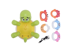 Juguete Eléctrico De Tortuga Para El Baño Con Rociador Y 5 Anillos Para Bebés.