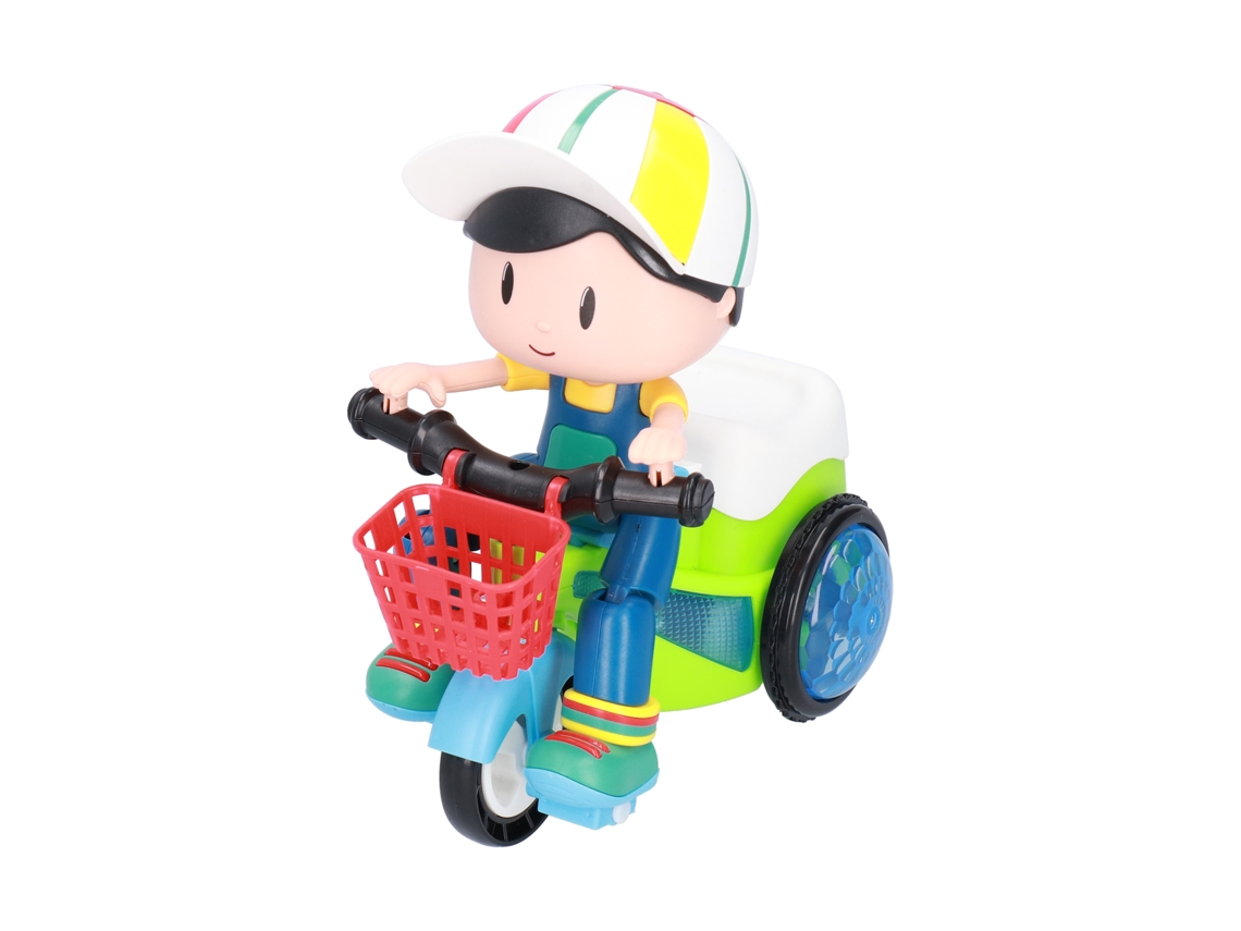 Ats-juguete Triciclo Acrobático Para Niños Con Luz Y Sonido Rotación 360° Vehículo Infantil (verde)