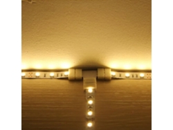Conector en T de 4 pines 2026 para tira LED RGB, divisor rápido, paquete de 10, material PCB, blanco