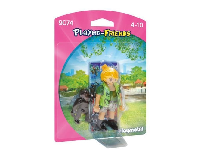 PLAYMOBIL Playmo Friends: Groomer con bebé gorila 9074 (Edad Mínima: 4)