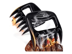 Desmenuzadora de carne, desmenuzadora de cerdo con forma de garra de oso, utensilio para barbacoa (negro)