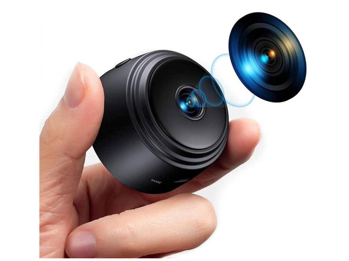 Minicámara espía oculta Bestvite con wifi, visión nocturna, HD 1080P y detección de movimiento (negra)