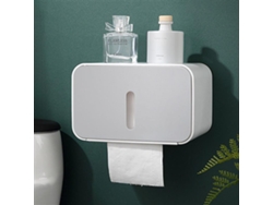 Portarrollos De Papel Higiénico De Pared, Impermeable, De Ps Abs, Con Espacio De Almacenamiento Para Baño, Color Gris.