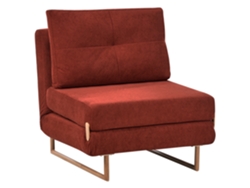 Beliani Jerslev Sofá Cama Tela Roja 79x81x87