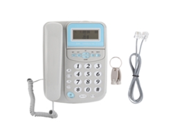 Teléfono fijo con identificador de llamadas y pantalla ajustable