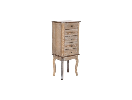 Joyero de Pie HOME ESPRIT Natural Espejo Madera MDF 37x28x91,5 cm
