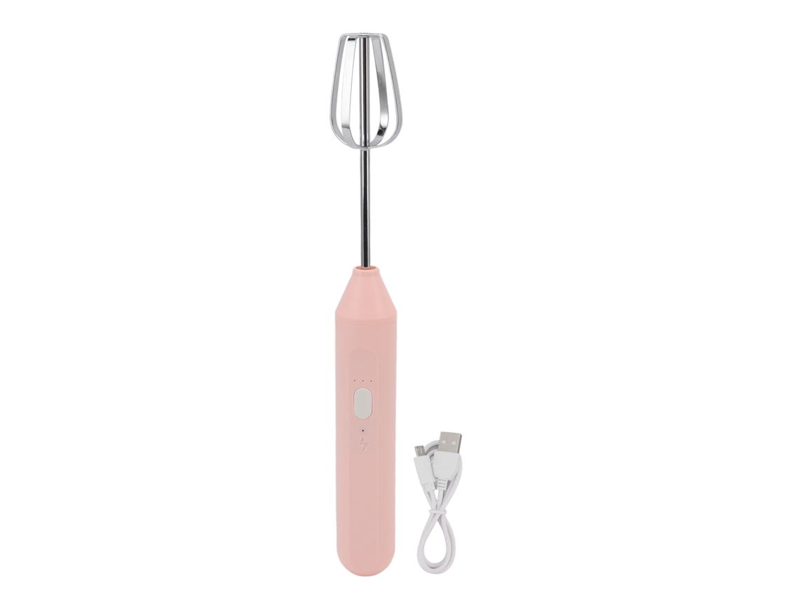 Batidora Eléctrica Portátil Para Huevos, 3 Velocidades, Batería De 1200 Mah, Batidora De Leche, Utensilio De Cocina Rosa.