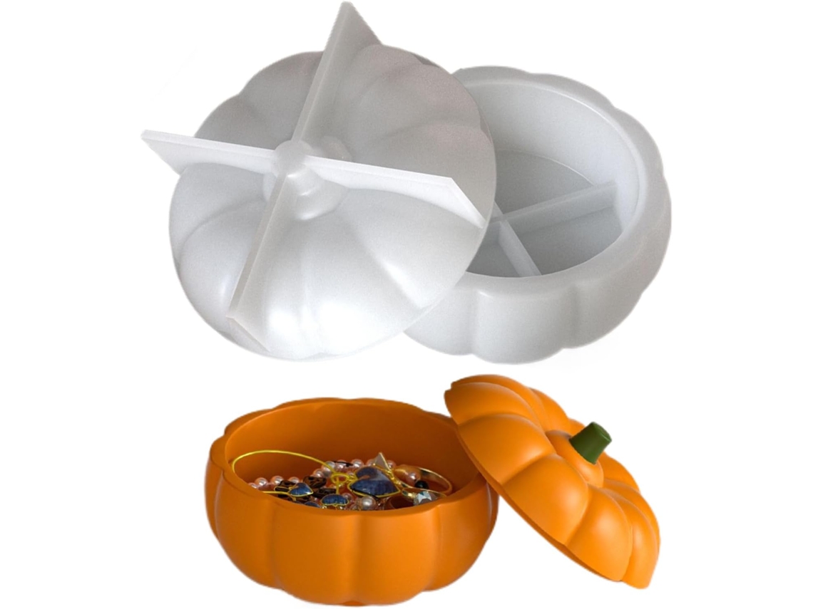 Molde De Resina, Molde Para Portavelas De Halloween | Recipiente Reutilizable Para La Fabricación De Joyas Y Manualidades.