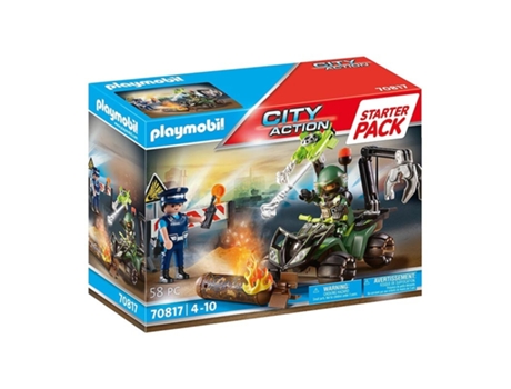 PLAYMOBIL City Action Starter Pack Policia Entrenamiento (Edad Mínima Recomendada: 4 años - 58 Piezas)