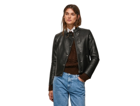 Abrigo de Cuero para Mujer PEPE JEANS (XS - Cuero - Negro)