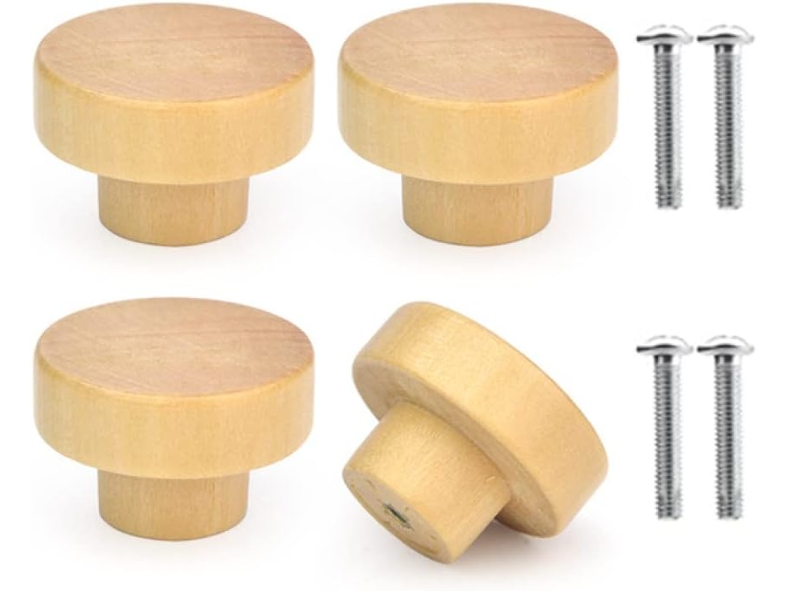 Tiradores De Muebles De Cajón De Ratán De Madera Natural Para Jóvenes Y