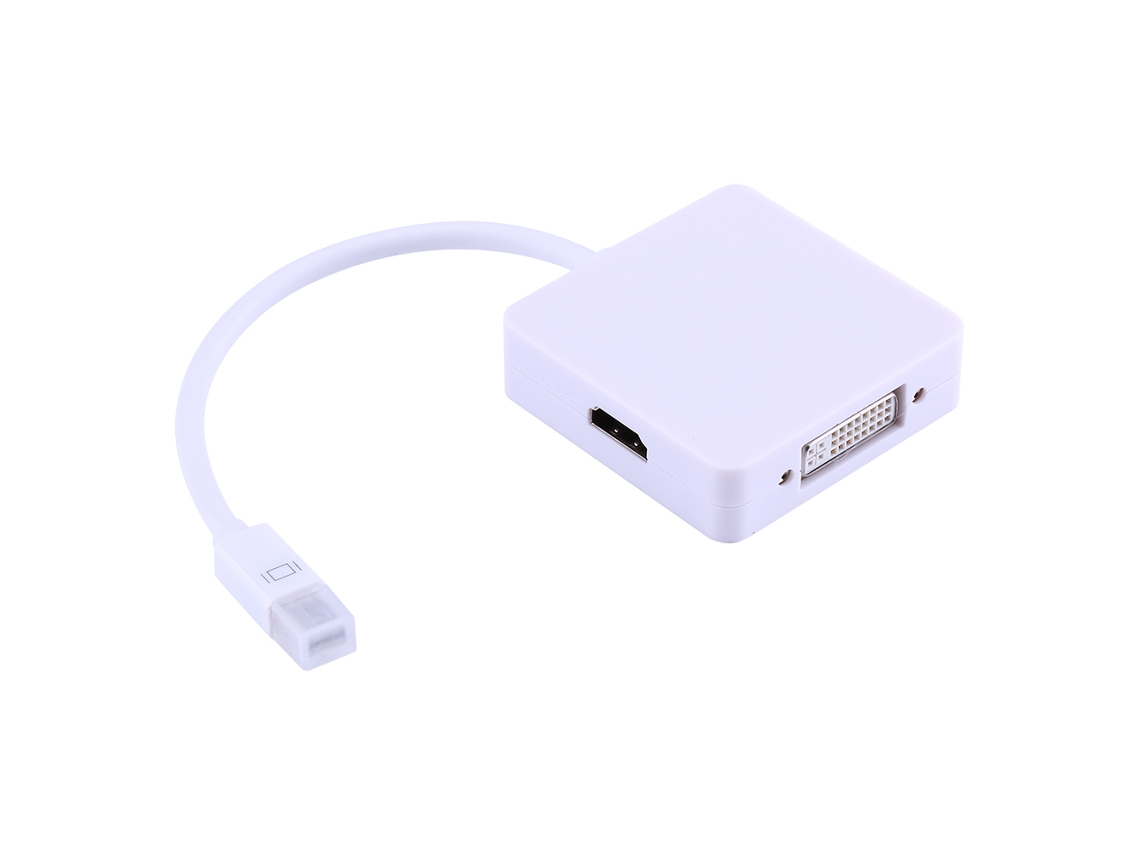 Cable Adaptador Thunderbolt Mini Display Port A Hdmi Dvi Vga 3 En 1 Para Mac Book Air Pro