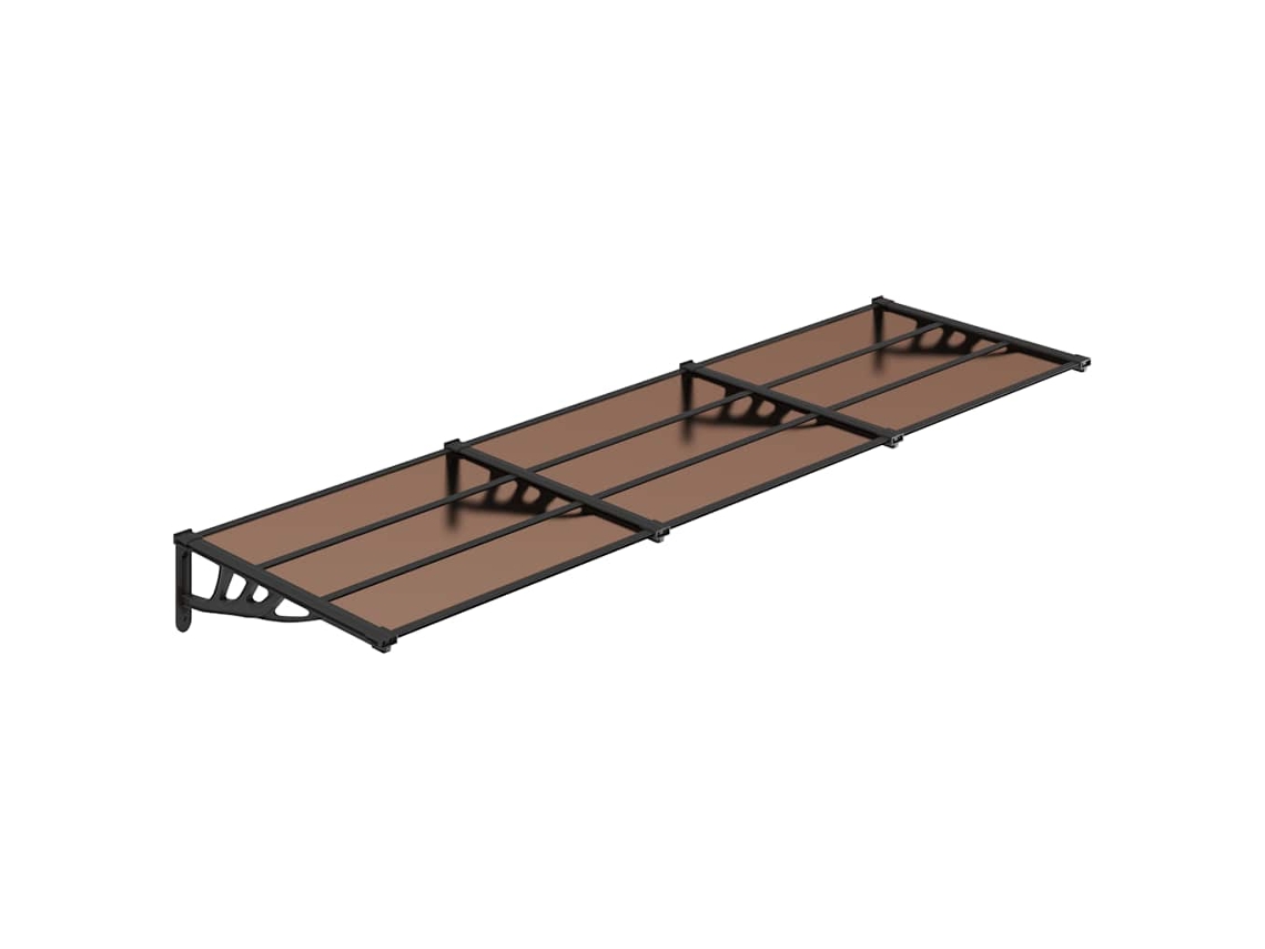 Maison Exclusive - Marquesina De Puerta Policarbonato Negro 297,5x90 Cm