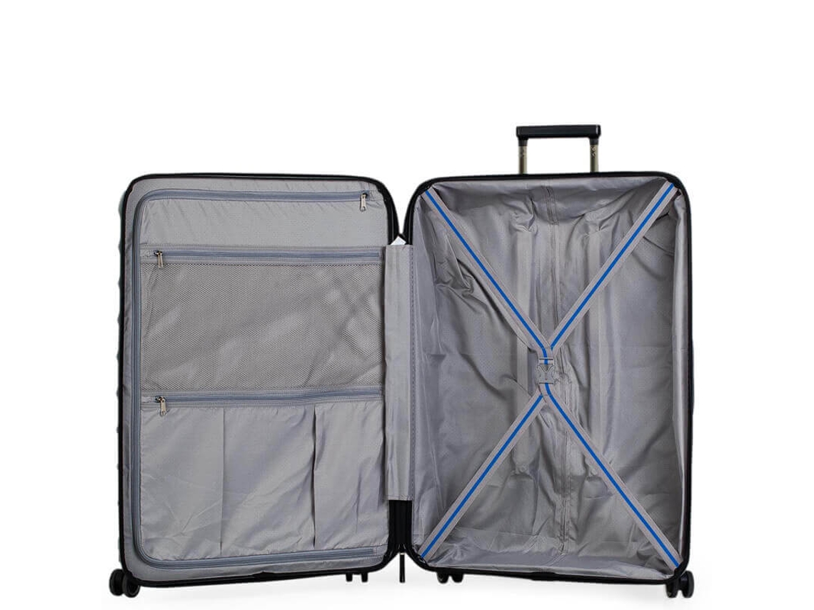Maleta de viaje mediana/trolley 66 cm 4r Dublin Black Jaslen
