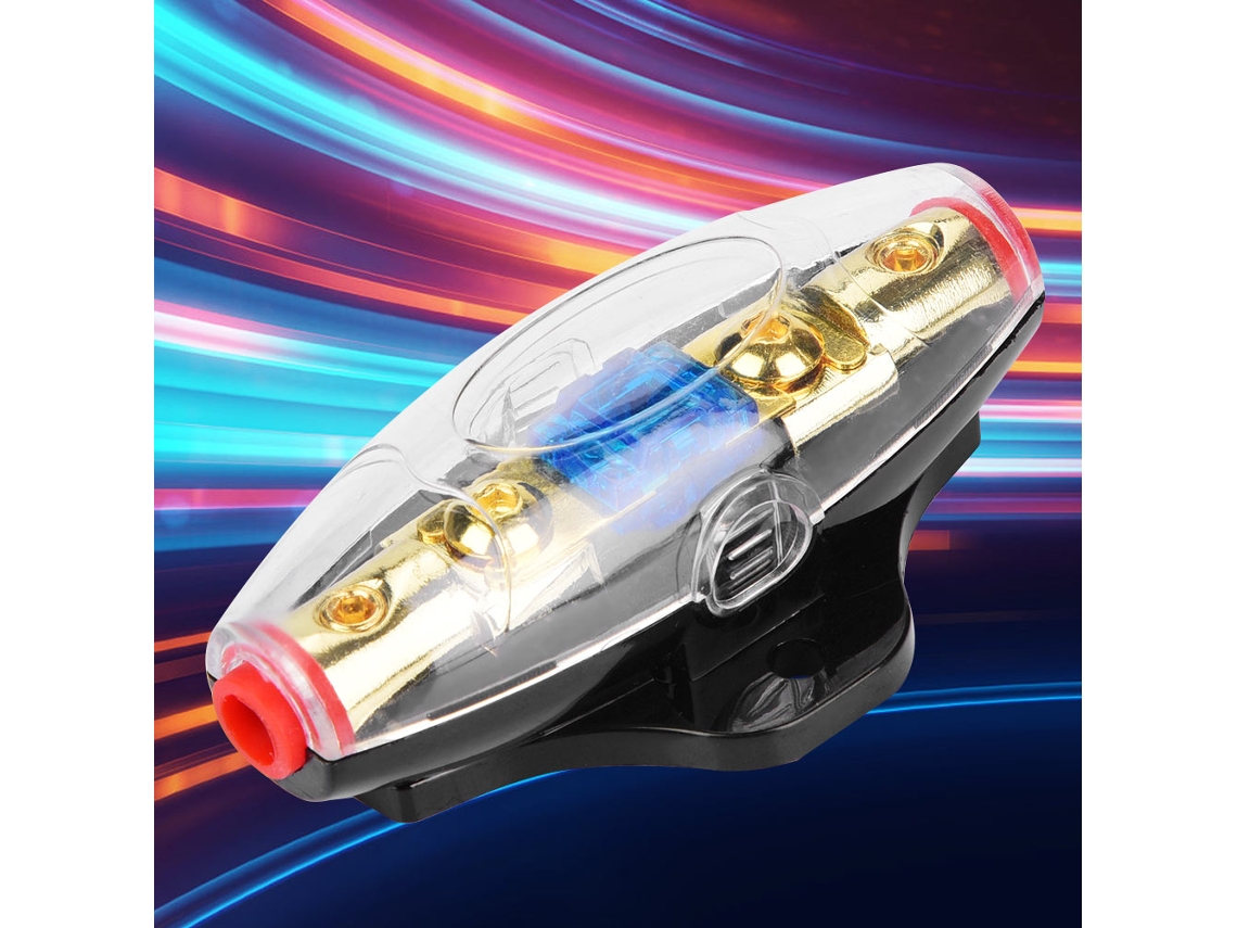 2026dz - Bloque de distribución de fusibles, 1 entrada, 1 salida, portafusibles para audio de automóvil, calibre 4/6/8, 12 V