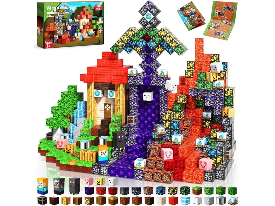 Bloques de construcción magnéticos, juguetes sensoriales para niños a partir de 3 años Zh026 Siurn (150 piezas)