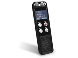 Grabadora de voz digital de 32 GB Mini grabadora activada por voz con reproducción Negro YEMAESRE