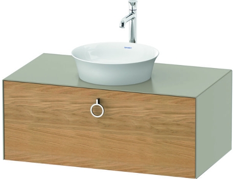 DURAVIT Tulip blanco, mueble de baño colgado en la pared, ancho 1000 x profundidad 550mm, con 1x extraíble, con tirador, WT49810
