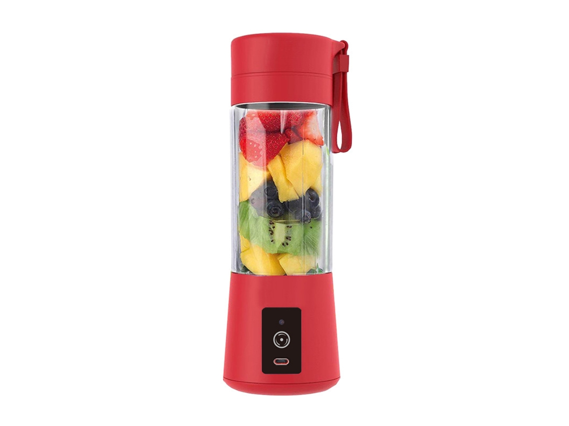 Licuadora Portátil Para Batidos Y Batidos, Taza De Jugo Eléctrica Pequeña, Licuadora De Cocina Para Recargable Por Usb-C CHRUI Rojo