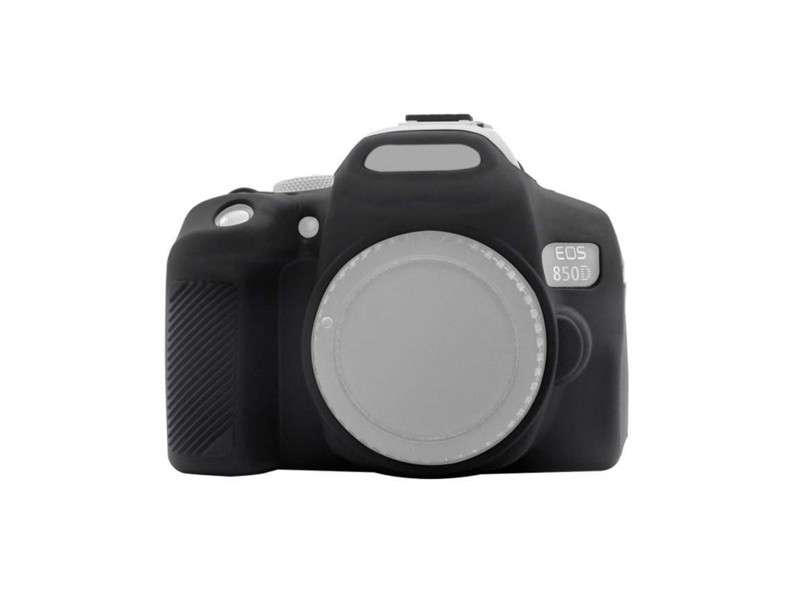 Funda protectora de silicona suave para Canon Eos 850d negra Zruxe