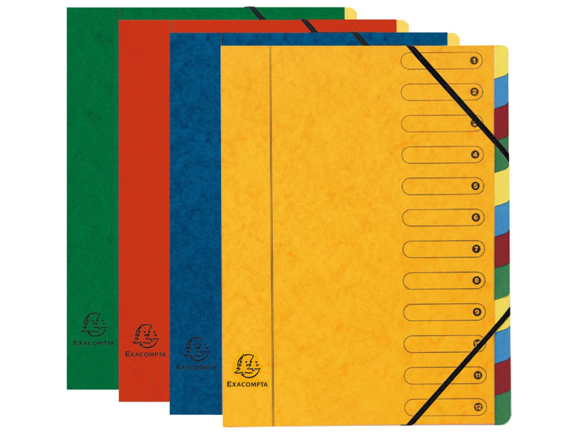 Carpeta para Gaita EXACOMPTA Cartón 12 Compartimentos Colorida