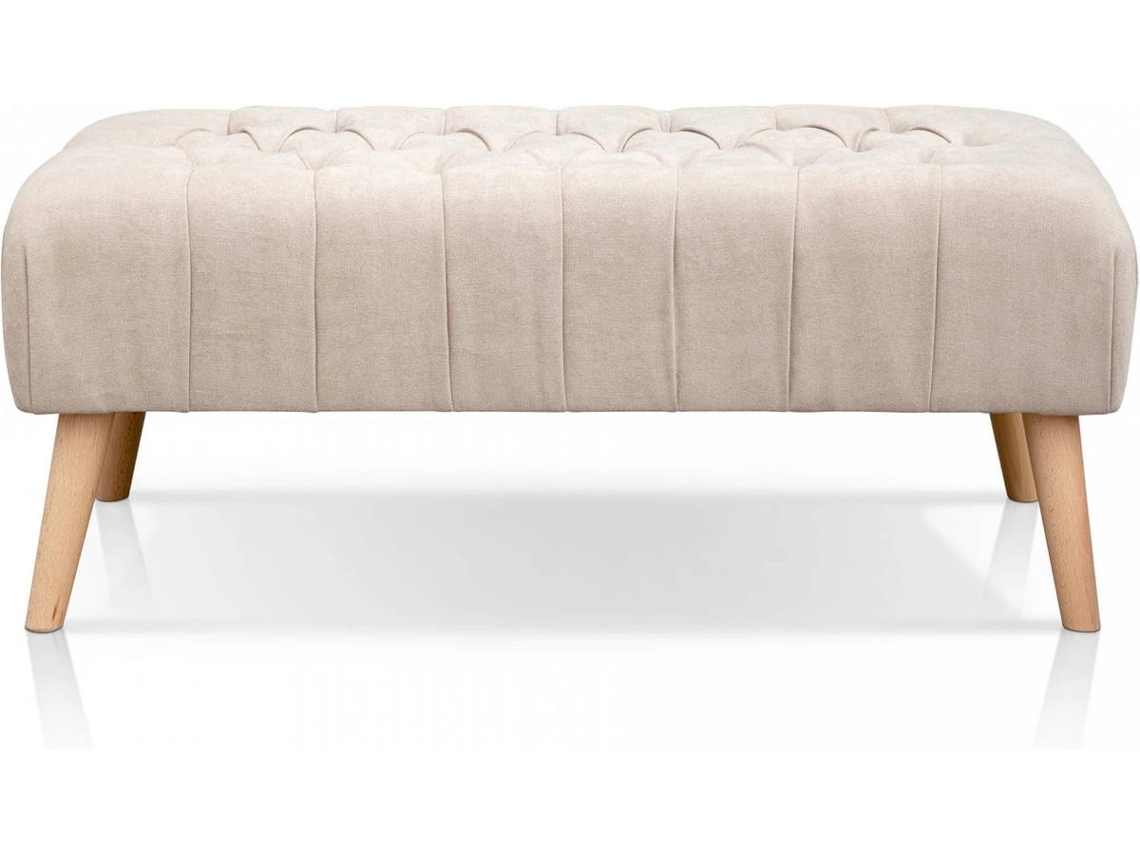 Taburete MORFEO Boton (Beige - Madera - 100x40 cm)