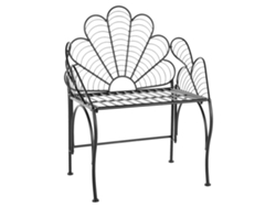 Silla de jardín BELIANI Liguria de Hierro Negro 71x49x91