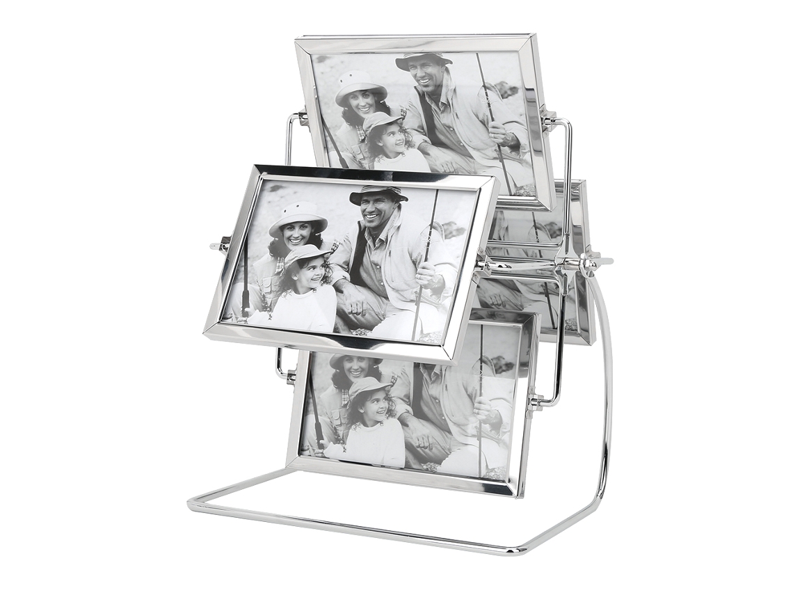 Marco De Foto Metálico Giratorio Para Estudio De Fotografía Horizontal, Tamaño 6x4 Pulgadas, Decoración De Mesa