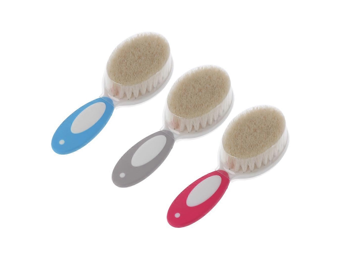 Cepillo de lana natural pura para bebés, peine para bebés, cepillo para recién nacidos, peine masajeador de cabeza, multiusos Jinyubo Store