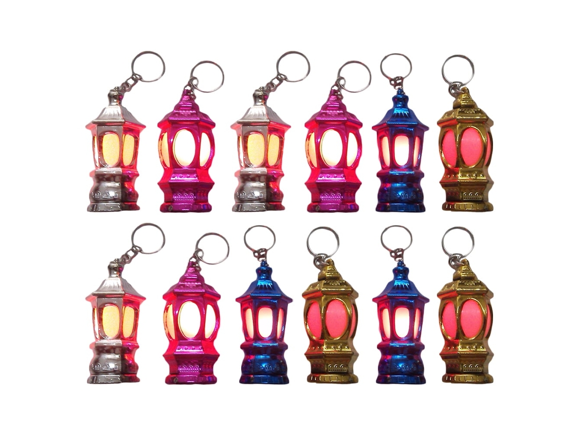 40 Llaveros Musulmanes Con Forma De Farolillo Para Ramadán Con Luces Led
