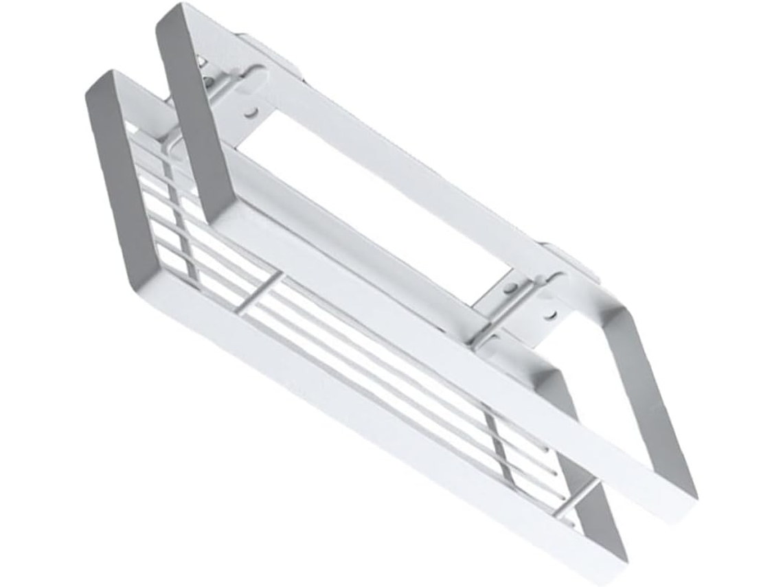 Estante De Pared De Acero Al Carbono Blanco Para Inodoro, Requiere Perforación Versátil,