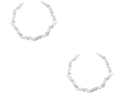 Conjunto De 2 Peças De Tiara De Folhas Para Noiva
