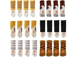 24 Calcetines Con Diseño De Patitas De Gato Para Sillas, Protectores De Suelo, Antiarañazos, Antiruido, 6 Juegos