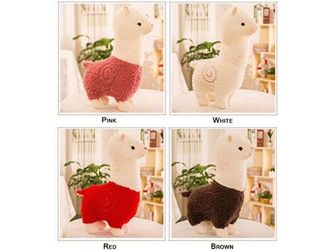 Rebe-muñeco De Peluche Alpaca 45 Cm, Juguete De Felpa Suave, Regalo De Navidad San Valentín Cumpleaños (rosa)