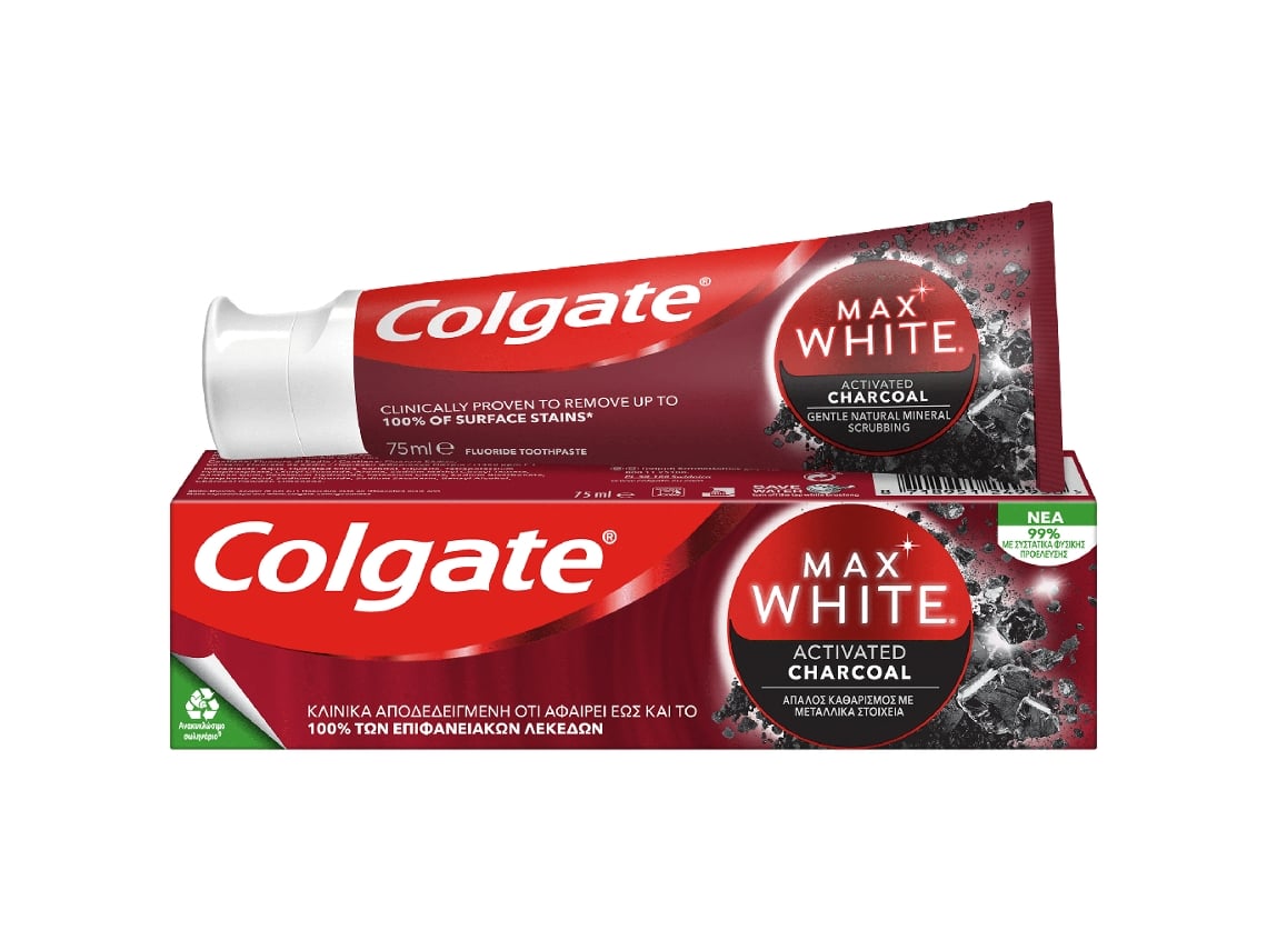 PASTA COLGATE MAX WHITE ONE CARVÃO 75ML