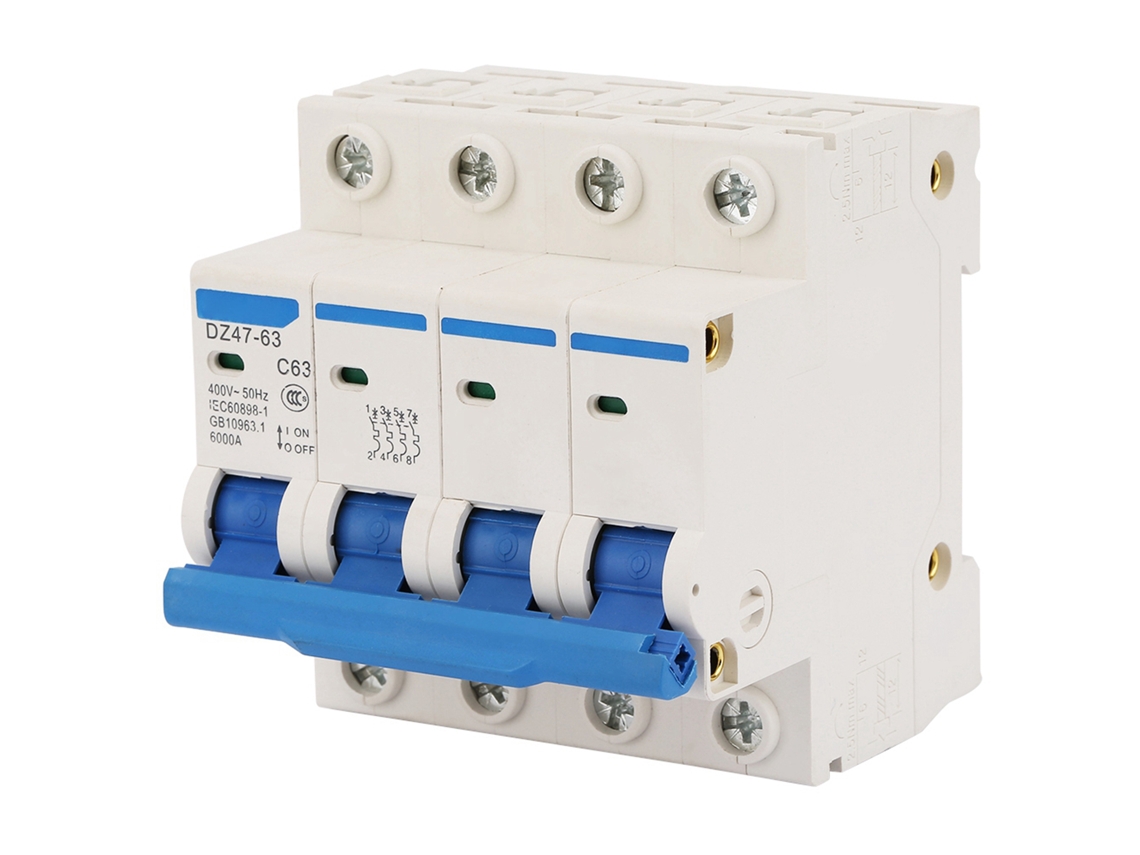 2026dz-interruptor De Circuito De Corriente Residual Dz47‑63 4p 400v/63a Switch De Aire Con Protección Contra Fugas