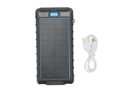 Bateria Solar Portátil 20000mah Carregador Com Lanterna Led E Bússola Para Telefones Celulares Outdoor