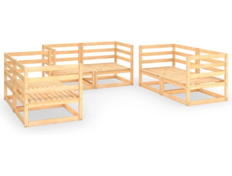 Conjunto 6 de muebles de jardín VIDAXL madera maciza de pino